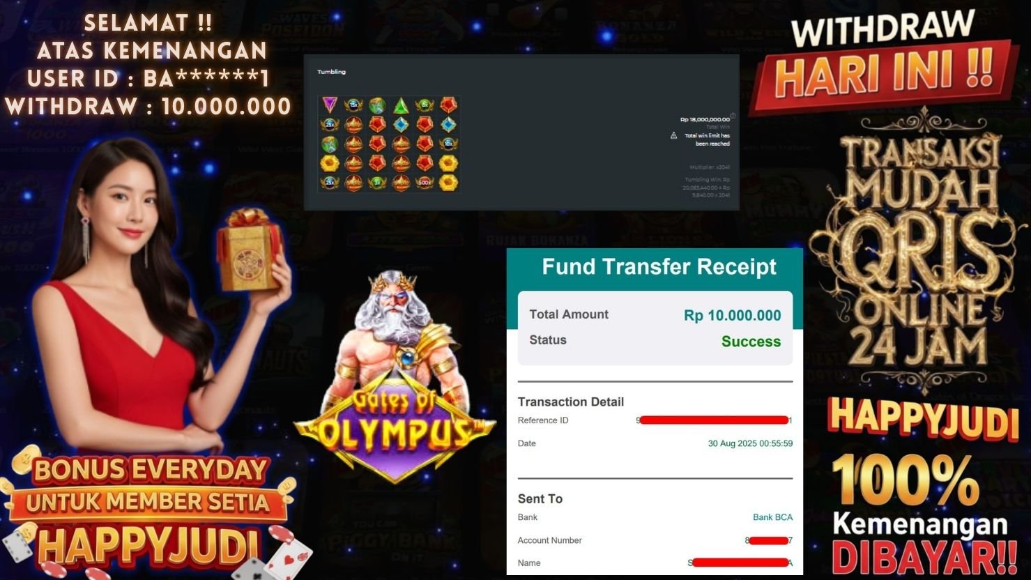 HAPPYJUDI JACKPOT SLOT GATES OF OLYMPUS
